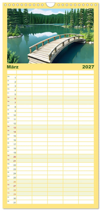 Zur Ruhe kommen Fantasiereisen mit KI (CALVENDO Familienplaner 2027)