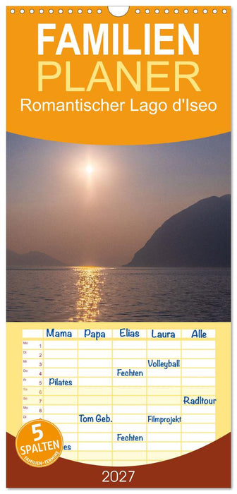 Romantischer Lago d'Iseo (CALVENDO Familienplaner 2027)
