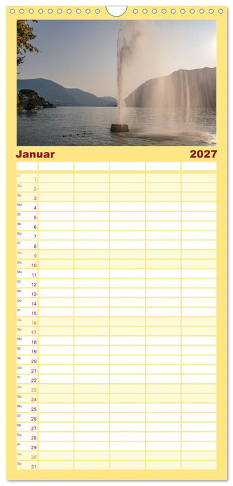 Romantischer Lago d'Iseo (CALVENDO Familienplaner 2027)