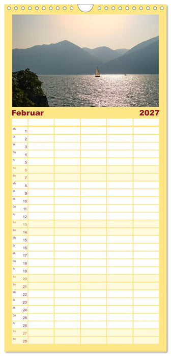 Romantischer Lago d'Iseo (CALVENDO Familienplaner 2027)