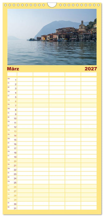Romantischer Lago d'Iseo (CALVENDO Familienplaner 2027)