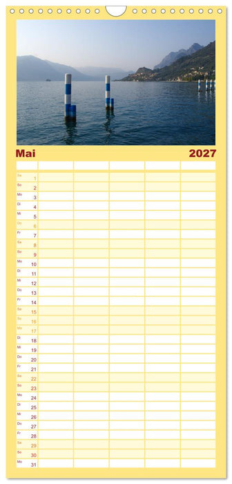 Romantischer Lago d'Iseo (CALVENDO Familienplaner 2027)