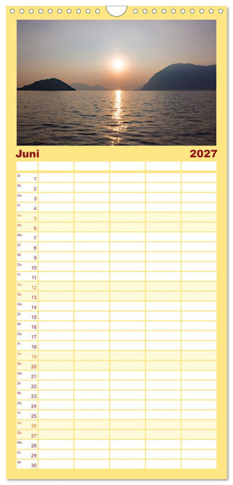 Romantischer Lago d'Iseo (CALVENDO Familienplaner 2027)