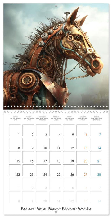 Créatures rétro-mécaniques (CALVENDO Calendrier mensuel 2027)