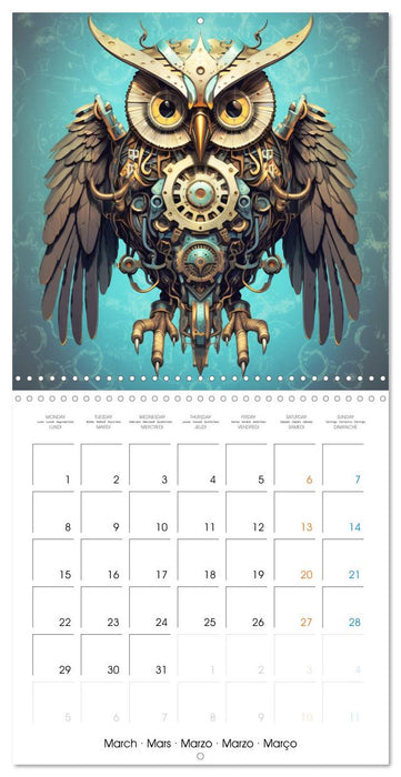 Créatures rétro-mécaniques (CALVENDO Calendrier mensuel 2027)
