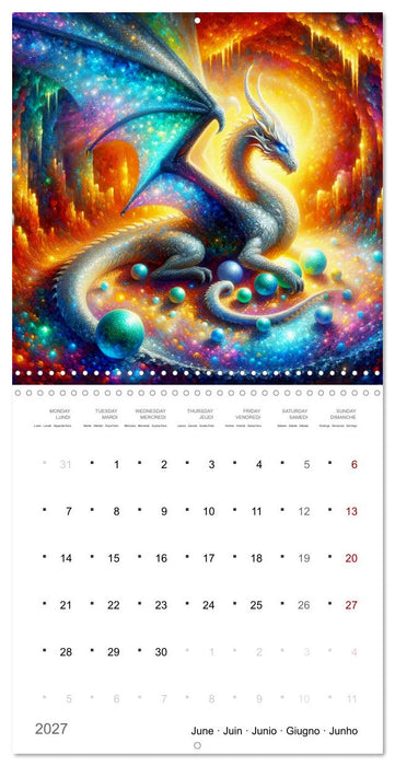 Moments d'amours de dragons (CALVENDO Calendrier mensuel 2027)