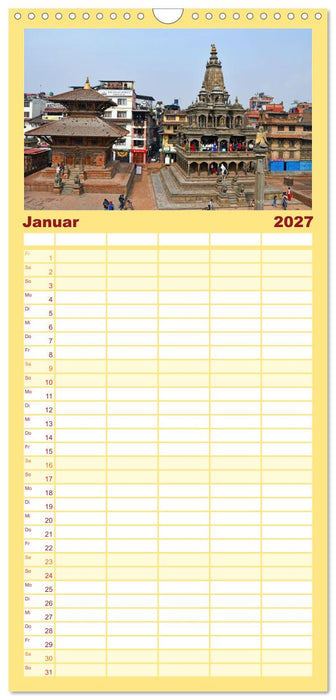 Im Kathmandutal (CALVENDO Familienplaner 2027)