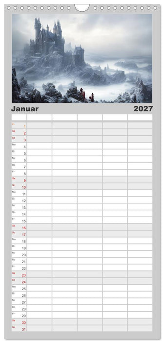Burgen der Phantasie (CALVENDO Familienplaner 2027)