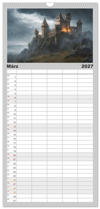 Burgen der Phantasie (CALVENDO Familienplaner 2027)