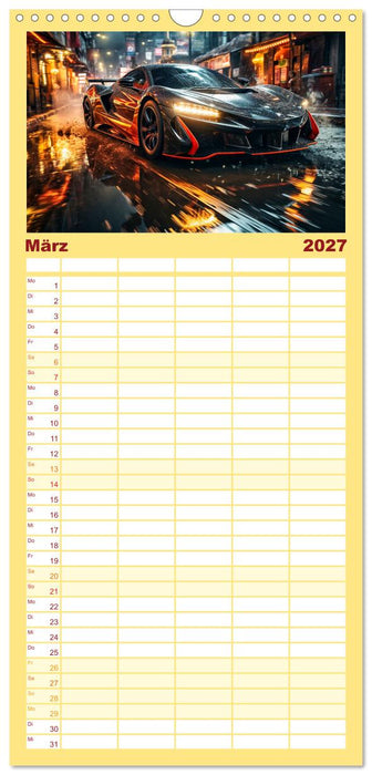 Sportwagen Fantasien (CALVENDO Familienplaner 2027)