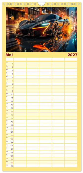 Sportwagen Fantasien (CALVENDO Familienplaner 2027)