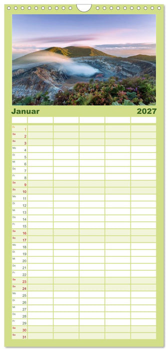 Costa Rica - Tierwelt und Landschaften (CALVENDO Familienplaner 2027)