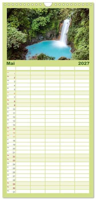 Costa Rica - Tierwelt und Landschaften (CALVENDO Familienplaner 2027)
