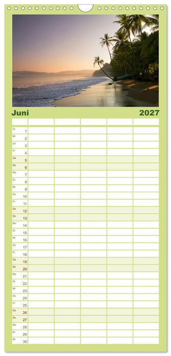Costa Rica - Tierwelt und Landschaften (CALVENDO Familienplaner 2027)
