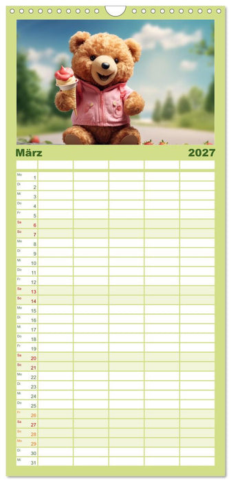 Teddybär und seine Abenteuer (CALVENDO Familienplaner 2027)