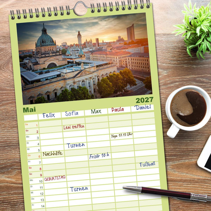 Leipzig Kalender Perspektiven (CALVENDO Familienplaner 2027)