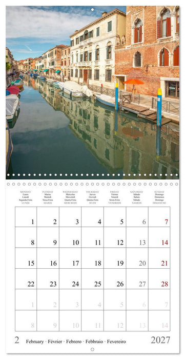 Lieux romantiques à Venise (CALVENDO Calendrier mensuel 2027)