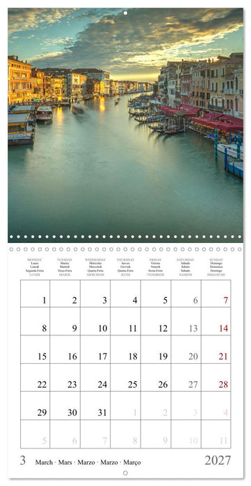 Lieux romantiques à Venise (CALVENDO Calendrier mensuel 2027)