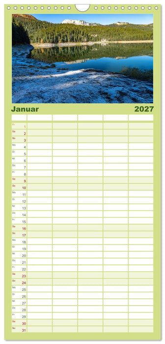 Montenegro - Welterbe Durmitor (CALVENDO Familienplaner 2027)