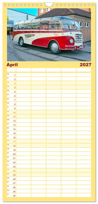 Historische und moderne Busse (CALVENDO Familienplaner 2027)