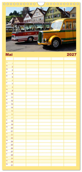 Historische und moderne Busse (CALVENDO Familienplaner 2027)