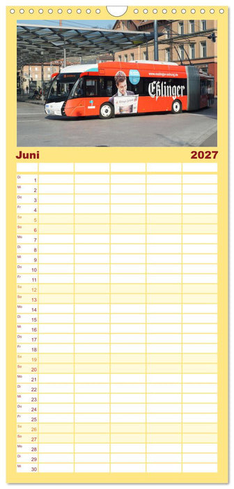 Historische und moderne Busse (CALVENDO Familienplaner 2027)