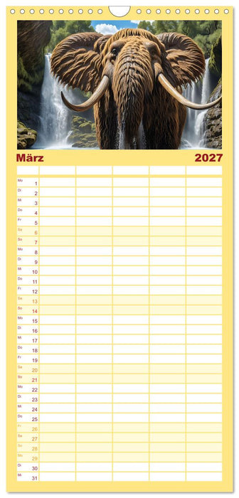 Im urzeitlichen Reich des Mammuts (CALVENDO Familienplaner 2027)