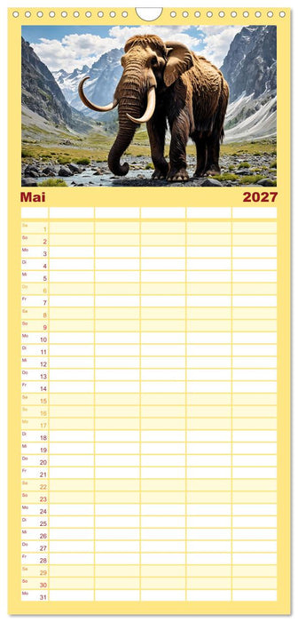 Im urzeitlichen Reich des Mammuts (CALVENDO Familienplaner 2027)