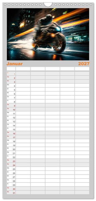 Motorrad Speed (CALVENDO Familienplaner 2027)