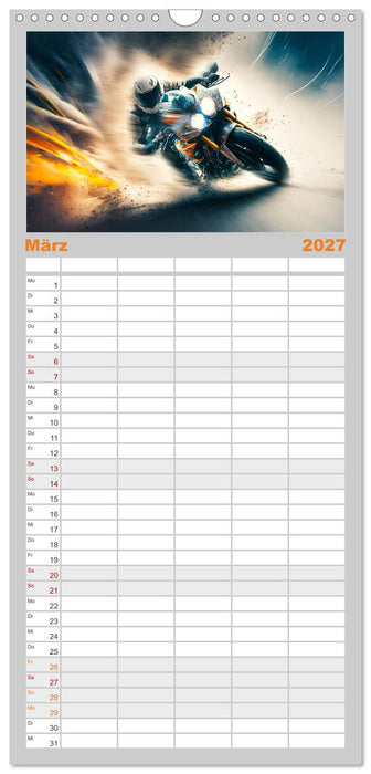 Motorrad Speed (CALVENDO Familienplaner 2027)