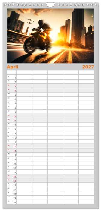 Motorrad Speed (CALVENDO Familienplaner 2027)
