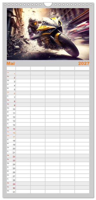 Motorrad Speed (CALVENDO Familienplaner 2027)
