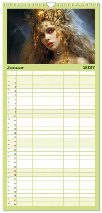 Goldene Anmut. Verträumt, sinnlich und verführerisch (CALVENDO Familienplaner 2027)