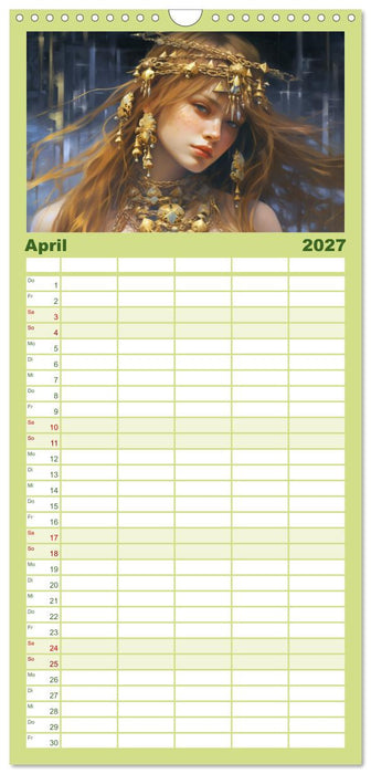 Goldene Anmut. Verträumt, sinnlich und verführerisch (CALVENDO Familienplaner 2027)