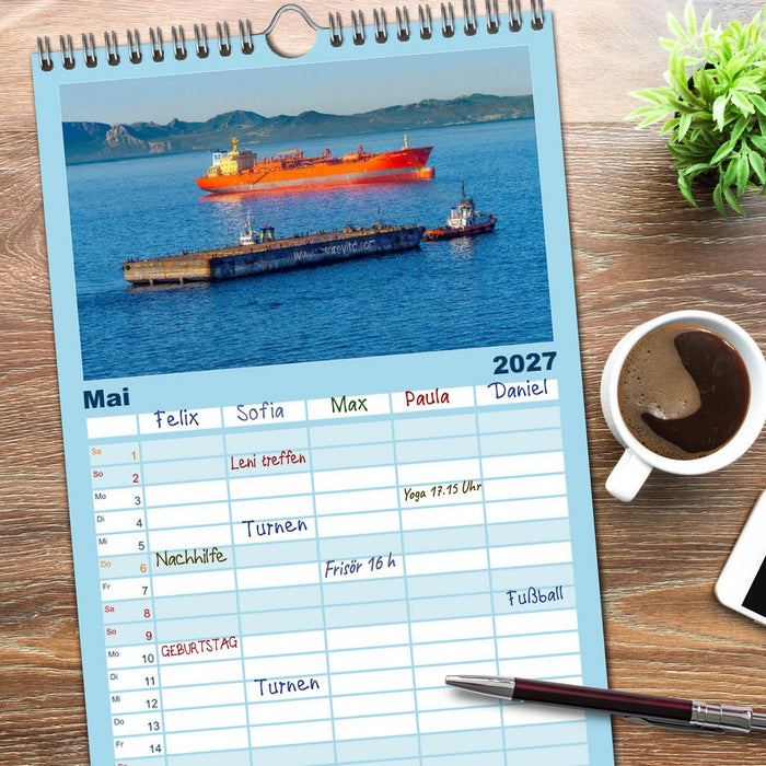 Hochseeschiffe (CALVENDO Familienplaner 2027)