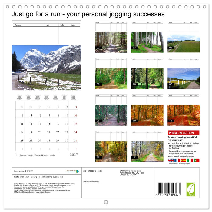 Just go for a run - your personal jogging successes (CALVENDO Monthly Calendar 2027)