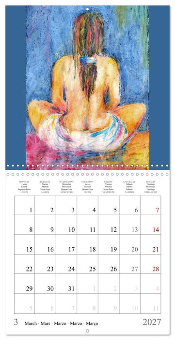 Colourful nude painting (CALVENDO Monthly Calendar 2027)