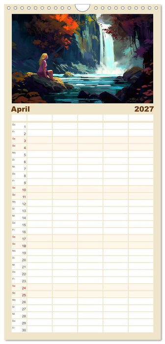 Stille, Stärke und Yoga (CALVENDO Familienplaner 2027)