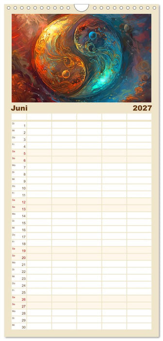 Stille, Stärke und Yoga (CALVENDO Familienplaner 2027)