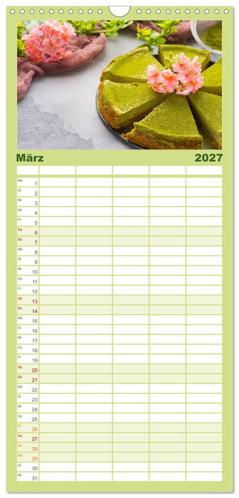 Matcha - Grüner Muntermacher (CALVENDO Familienplaner 2027)