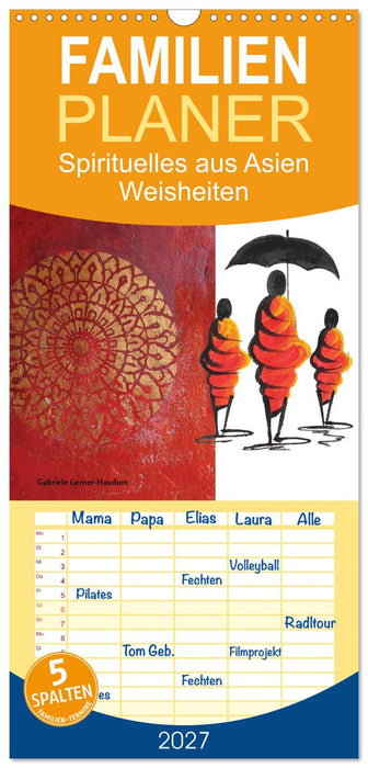 Spirituelles aus Asien - Weisheiten 2027 (CALVENDO Familienplaner 2027)