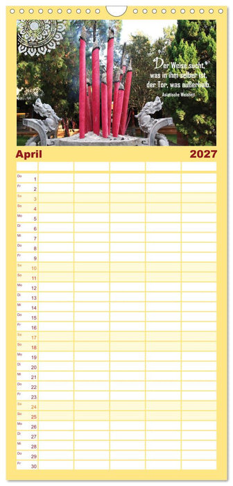 Spirituelles aus Asien - Weisheiten 2027 (CALVENDO Familienplaner 2027)