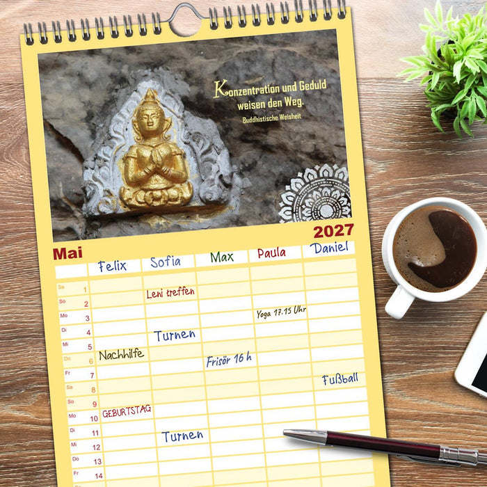 Spirituelles aus Asien - Weisheiten 2027 (CALVENDO Familienplaner 2027)