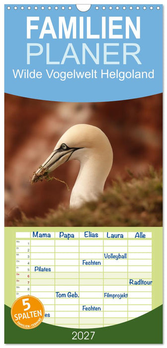 Wilde Vogelwelt Helgoland (CALVENDO Familienplaner 2027)