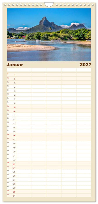 Mauritius - Insel im Indischen Ozean (CALVENDO Familienplaner 2027)
