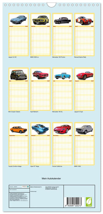 Mein Autokalender (CALVENDO Familienplaner 2027)