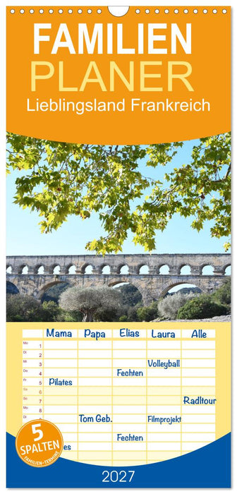 Lieblingsland Frankreich (CALVENDO Familienplaner 2027)