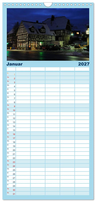 Blaue Stunde im Siegerland (CALVENDO Familienplaner 2027)