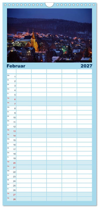 Blaue Stunde im Siegerland (CALVENDO Familienplaner 2027)
