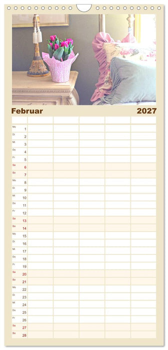 Zartes Landhausflair. Erholung und Entspannung für die Seele (CALVENDO Familienplaner 2027)